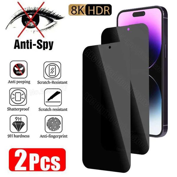2PCS Privacy Glass for iPhone 15 14 13 12 11 Pro Max Mini Anti-Spy Screen Protector For iPhone X XS XR 7 8 6 Plus SE 2020 2022 O250116