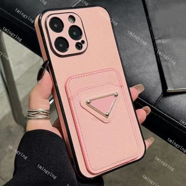 Phone PD Designer Cases For iPhone 15 Pro Max 14 Plus 13 12 11 16 PD imprint Protect Case Fashion Card Holder Pocket Cover iPhone15 15Pro Lu