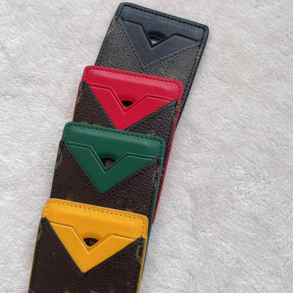 Designer MagSafe iPhone Magnetic Card Holder Strong Magnet Back Mount for iPhone 12-17 Blocking Slim Wallet with 2 Card Slots Phone Card Pouch Luxur