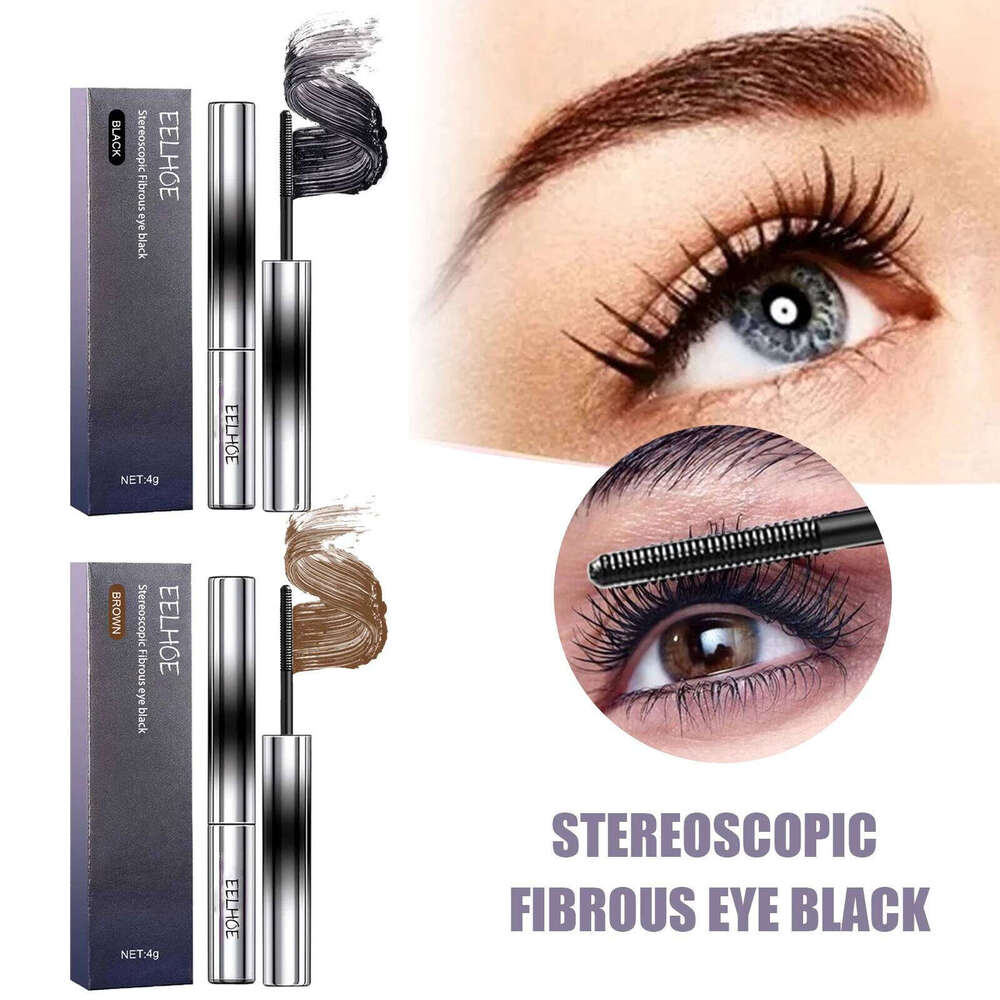 EELHOE Natural Dense Thick Curling Eyelashes Extension Make-Up Long-lasting Lengthens Nourishing Longer Eye Lash Fibrous Mascara X250