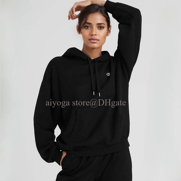 A Designer Sport Hoodies Womens MansYoga Sweatshirts Winter Warm Sports Hooded Sweater Studio-to-street Weekend City Loose Jogger Sweatsuit
