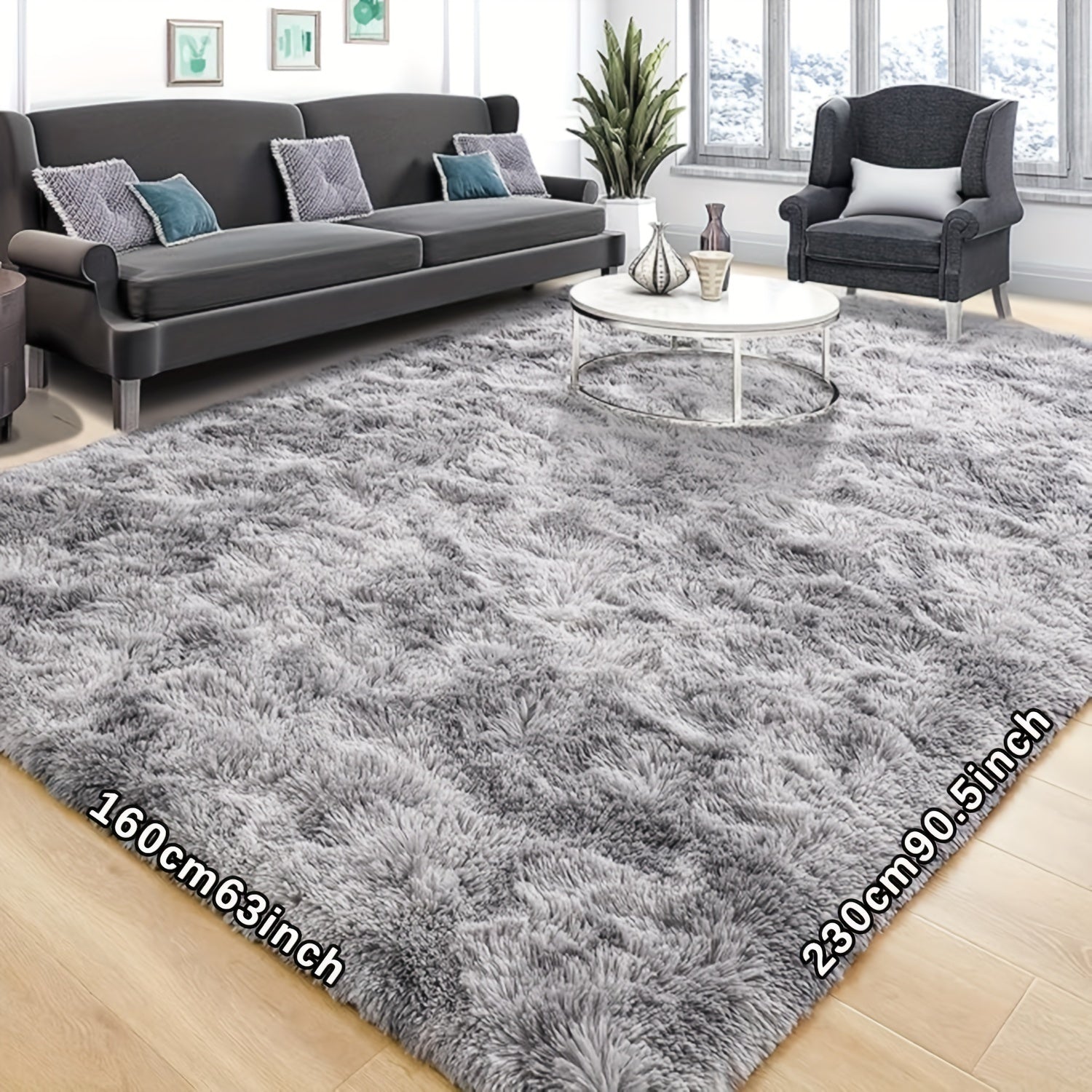 TEMU 1 Ultra Soft Plush Tie Dye Rug - Thick, Fluffy And Durable Living Room, Bedroom Area Rug - , Portable, Perfect For Sofas, Coffee Tables And Home