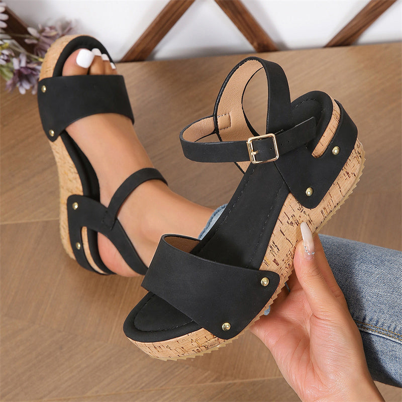 2023 Women Wedges Platform Sandals Casual Shoes Summer Designer New Mid Heels Slippers Beach Shoes Walking Flip Flops Slides