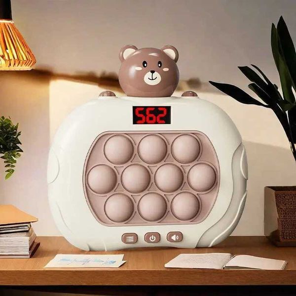 2024 BirthdayGift Decompression Christmas Gift Pop Quick Push Bubbles Game Machine Kids Cartoon Fun Whac-A-Mole Squeezing Toys Y240808