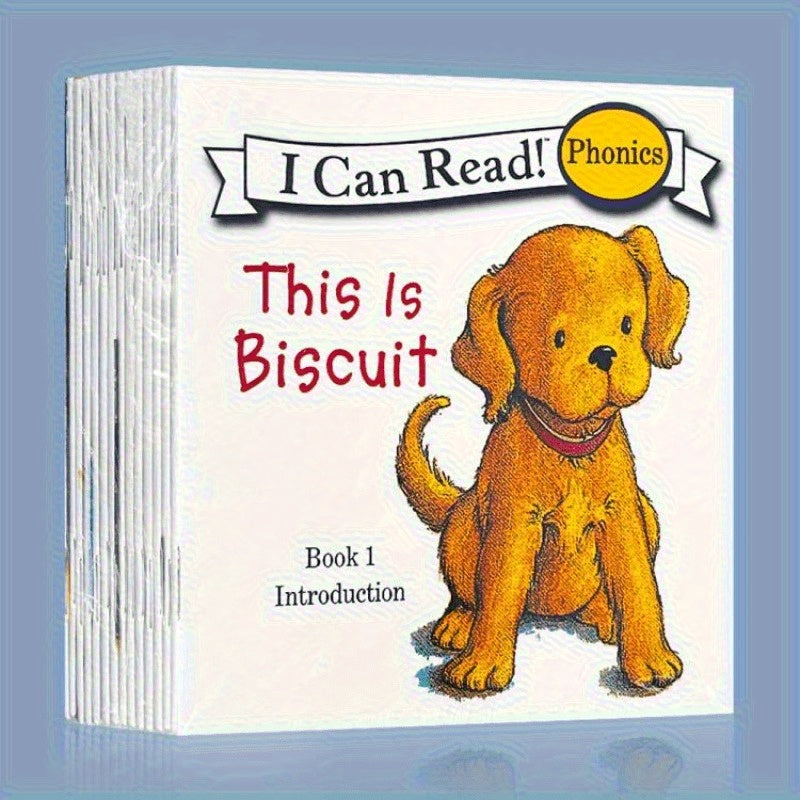 TEMU Biscuit Learning Phonics Set (12 Books) | Series (with A Parent Guide And Common Word Cards) | Teacher-recommended Early Learning Reading