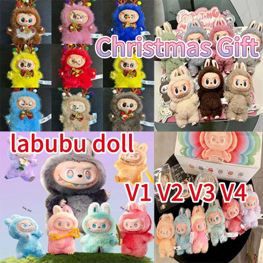 The latest Christmas gift Christmas Labubu Designer Labubu V1 V2 V3 The Monsters Serie Blind Box Pendant Doll Model Toy Cute Monster Dolls Plush Key
