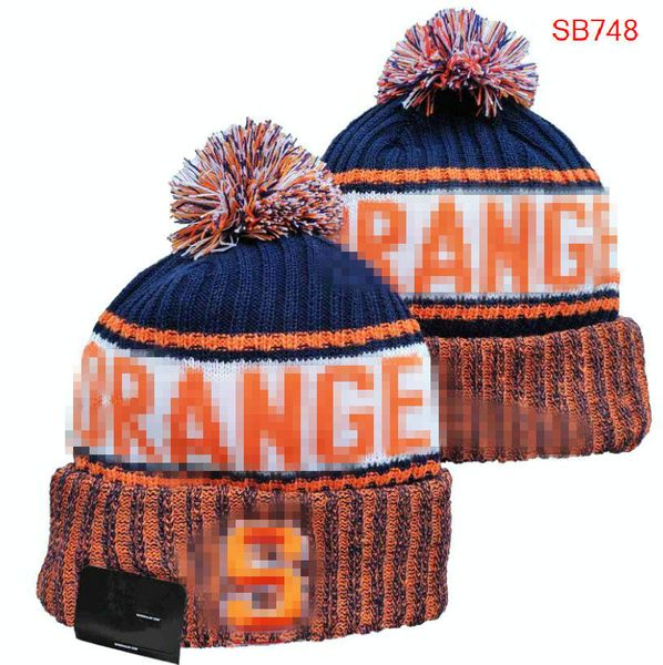 Men&#039;s Caps Alabama Hats All 32 Teams Knitted Cuffed Syracuse Orange Beanies Striped Sideline Wool Warm USA College Sport Knit Hat Beani