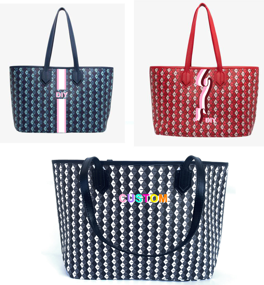 Totes Women shopping vonto +Custom letter personalisation Card Holders shoulder bag tote single-sided Real handbag