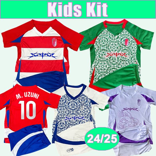24 25 Granada CORBEANU Kids Kit Soccer Jerseys F.DIEDHIOU M.UZUNI LUCAS BOYE MIGUEL RUBIO Home Away 3rd 4th Child Football Shirts Short Slee