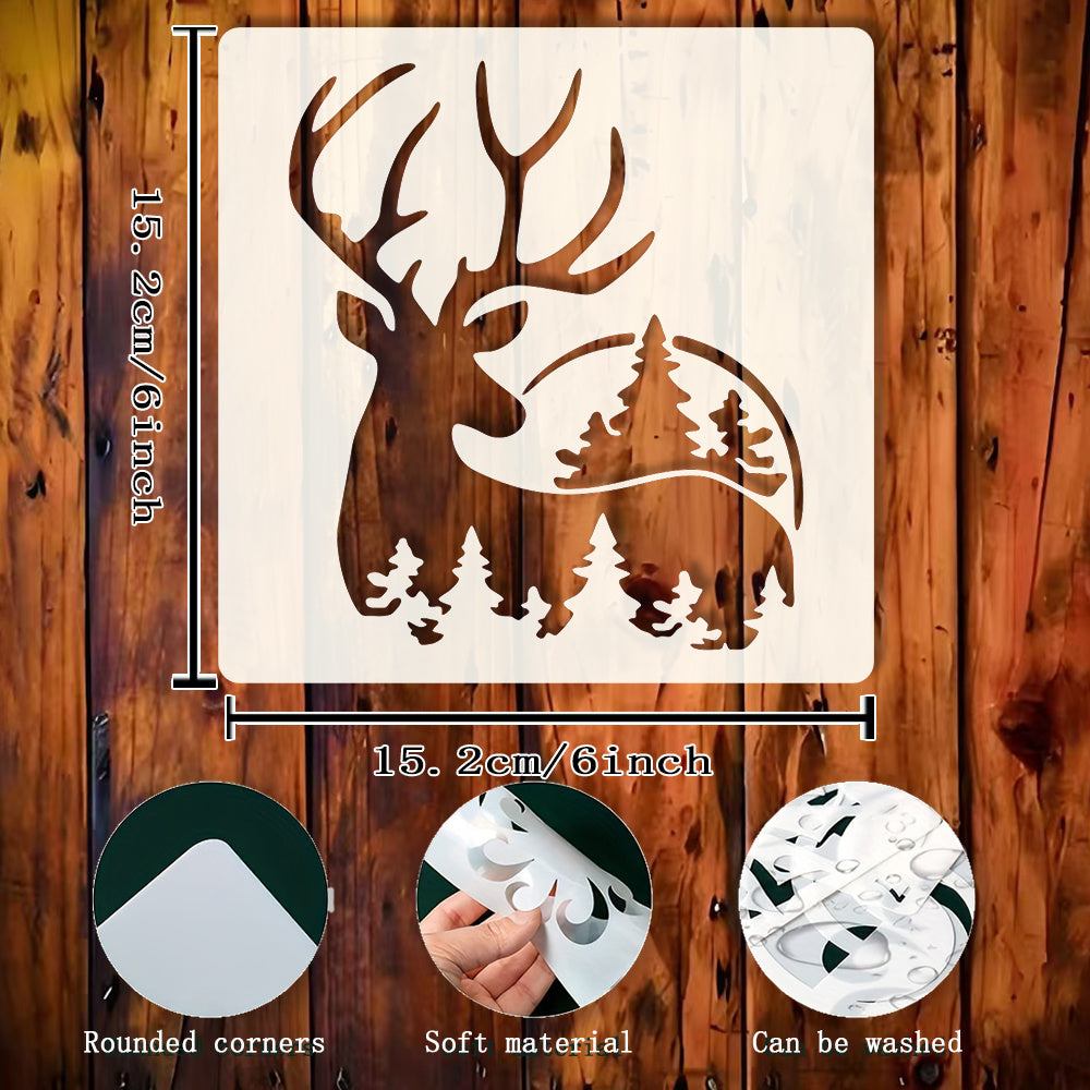 TEMU 1pc Reusable Plastic Stencil For Diy Painting, Series Wall Art, Scrapbooking & , 6-inch