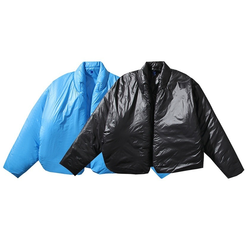 klein blue plastic bag down jacket casual short bread jacket functional mens down parkas outerwear coats clothing apparel