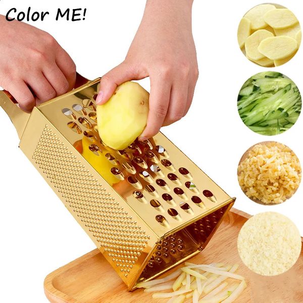 Stainless Steel Multi Functional Vegetable Cutters Grater For Carrots Potato Slicer Kitchen Tool Ginger Garlic Grinding Grater 241105
