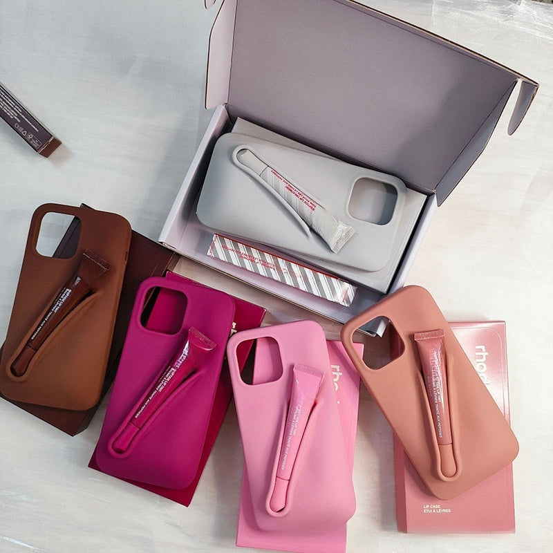 phone case For iPhone 16 Pro Max case 16 15 Plus 14 Pro 13 12 Luxurys Designer Fashion iphone case wiht Lip Gloss Lipstick Lip Balm Silicone Phone c