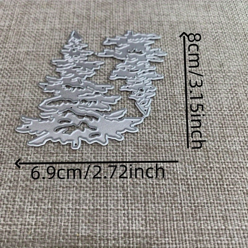 TEMU 2 Pine Trees Metal Cutting Dies Stencils For Diy Scrapbooking Decorative Handcraft Die Cutting Template Mold
