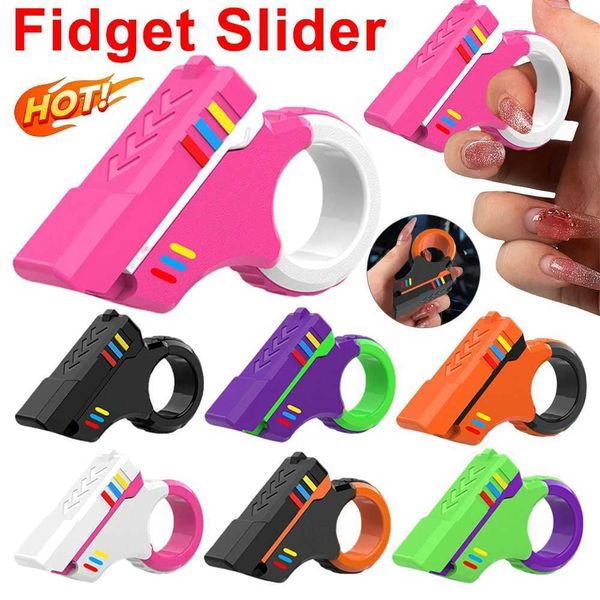 Fidget Slider 3d Printed Fidget Toy Gadget Mini Sliding Rotating Finger Toy Decompress The Magnetic Rotary Slide Small PistolT250110