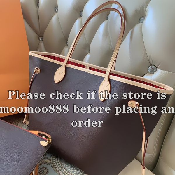 12A All-New Mirror Quality Designer MM GM Shopping Tote Bag Womens Composite Bags Womens Geuine Leather Trim Canvas Travel Bag Luxurys Mediu