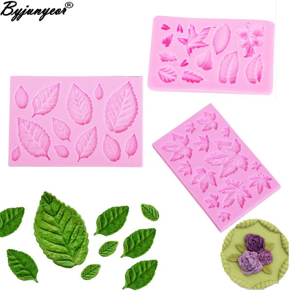 Other Event Party Supplies M961 Rose Leaves Maple Silicone Mold Epoxy UV Resin Candy Polymer Clay Fondant Cake Decorationg Tool Flower GumPa