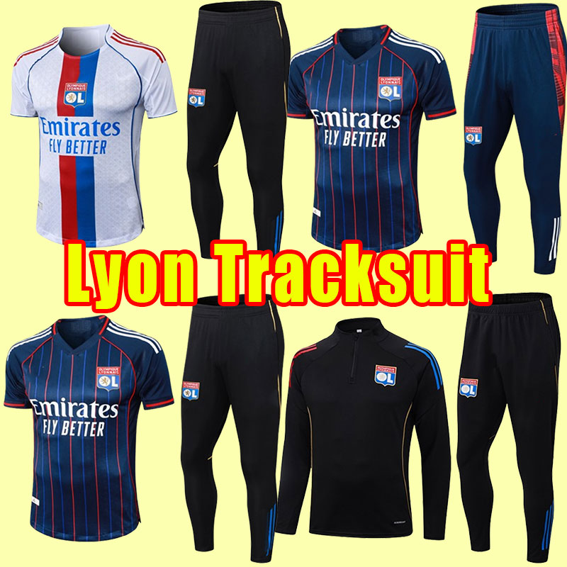 Long sleeve Soccer tracksuits 25 26 Maillot 2025 2026 OL digital football shirt TOKO EKAMBI BRUNO G CHERKI AOUAR HOME KADEWER Lyon MEN training set