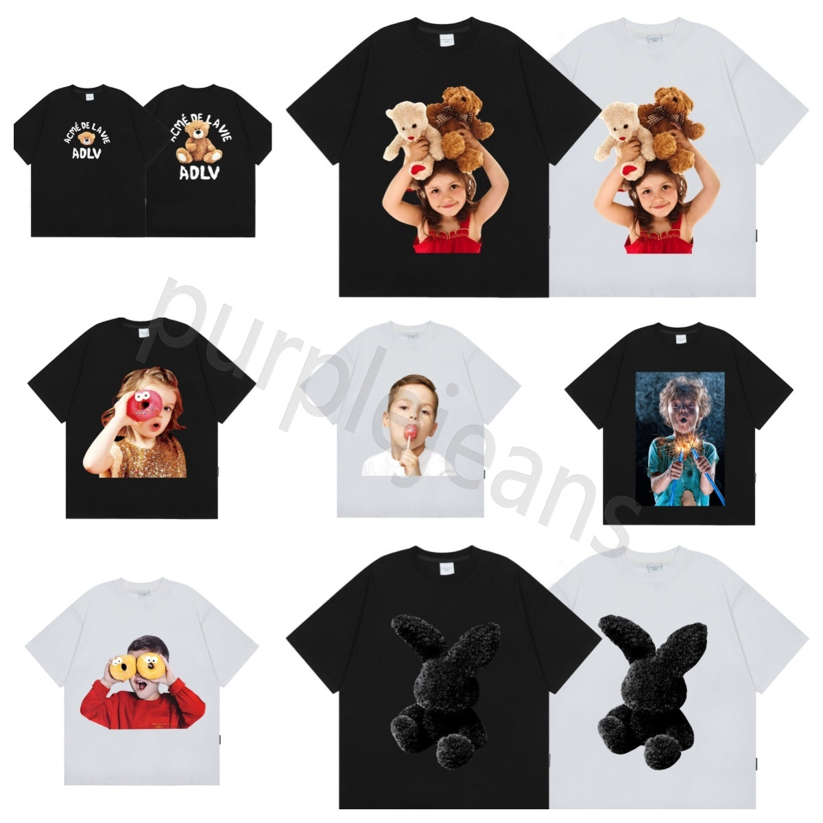 2024 Adlv Dongdamen T-shirt Acme De La Vie Teddy Bear Spring - Summer 3 Fashion Brands t Shirts for Men 2