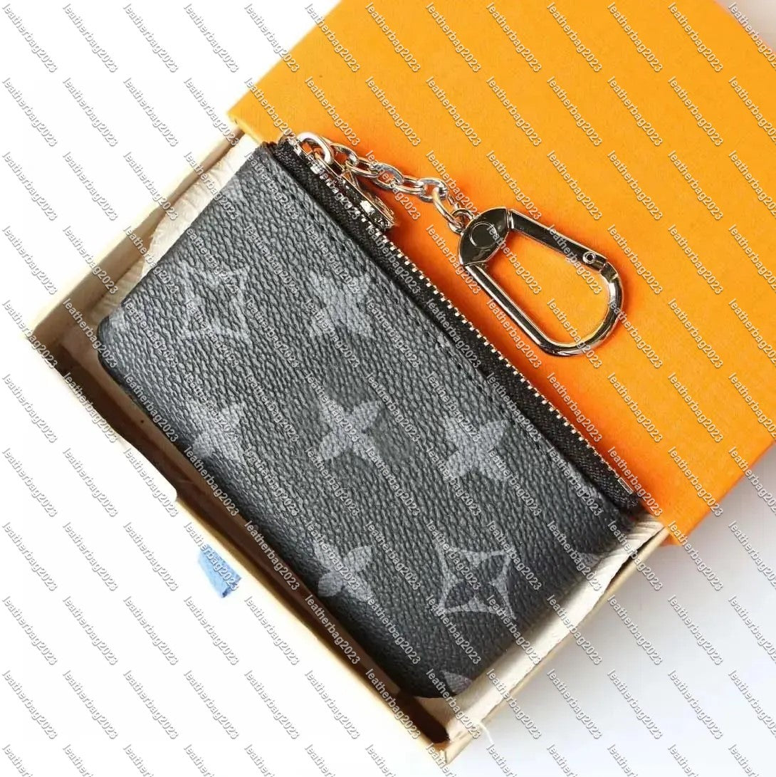 10A Designer wallets POCHETTE CLES Keychain Ring KEY POUCH coin purse Luxurys Damier leather Credit Card Holder small zipper purses Wallet with box