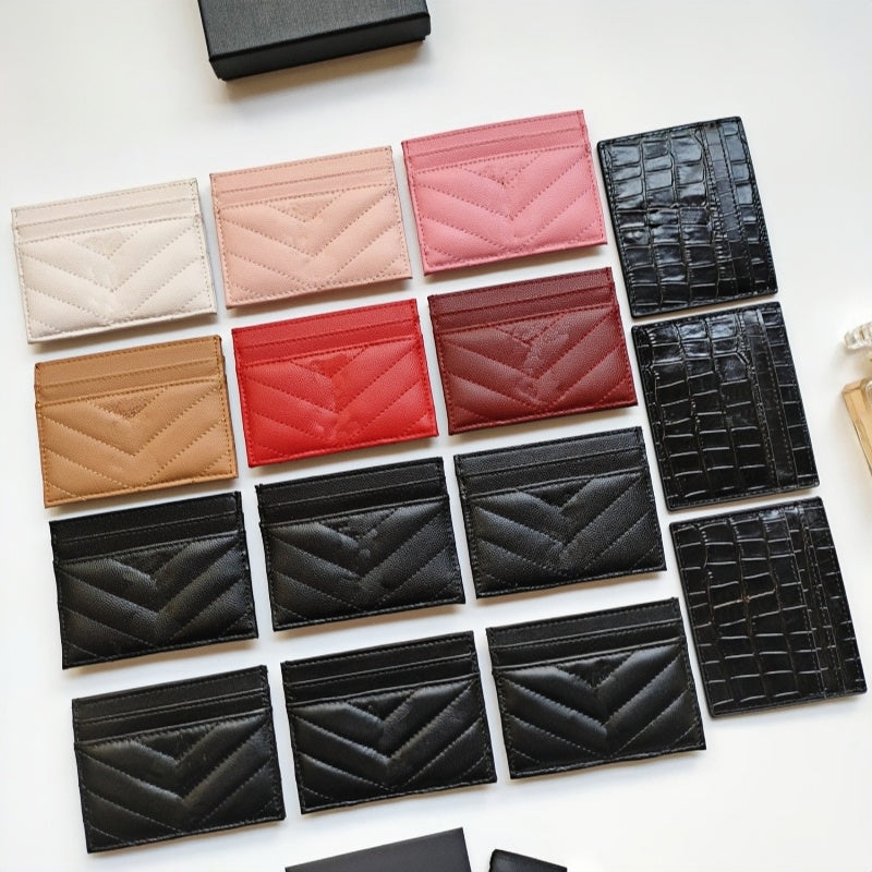 card holder designer women cardholder purse genuine Leather womens men Purses mens Key Ring Credit Coin Mini wallet