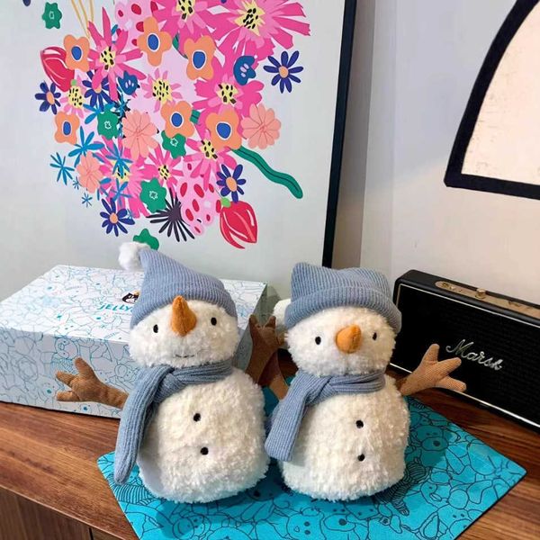 Original English jelly cat Sami Snowman Soft Plush Cute Baby Toy Doll Gift 70% off factory store sale