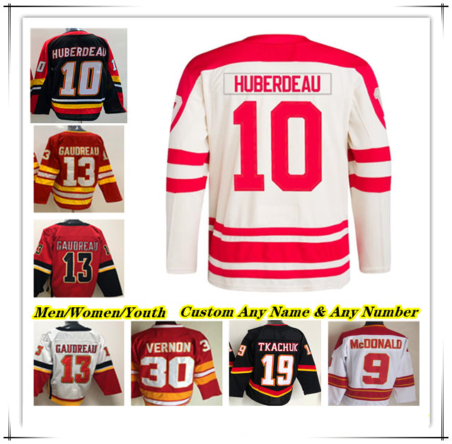 Jonathan Huberdeau Calgary Heritage Classic Hockey Jersey Elias Lindholm Nazem Kadri Jacob Markstrom Noah Hanifin Andrew Mangiapane Adam Ruzicka Dil