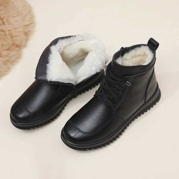 Boots GKTINOO Winter Women Short Wool Fur Warm Snow Boots Casual Shoes 2024 Waterproof Ankle Boots Flats Platform Ladies Shoes Botas z241029