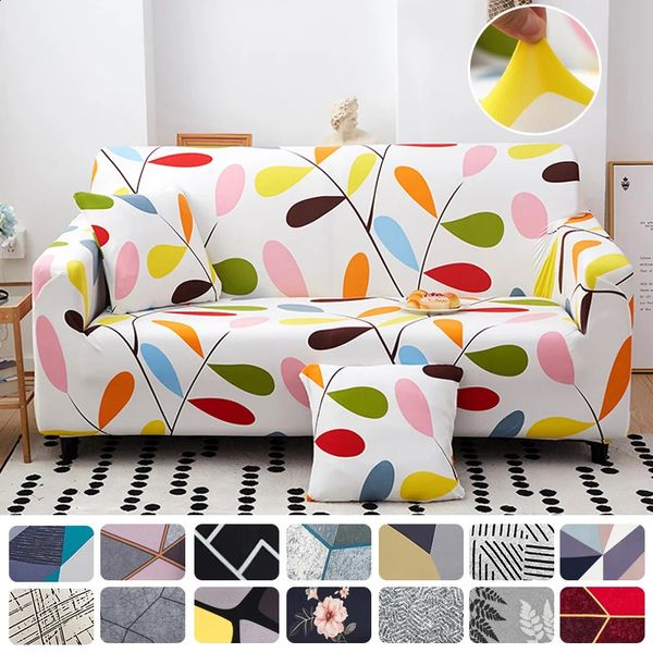 Printed sofa cover elastic sofa cover Loveseat sliding cover suitable for 2-seat soft cushion sofa washable living room furniture protector