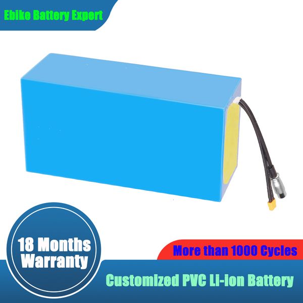 36V 48V 52V 60V 15Ah 20Ah Customized PVC Lithium Battery Pack for 250W 500W 750W 1000W 1500W Electric Scooter E-Tricycle E-Cargo