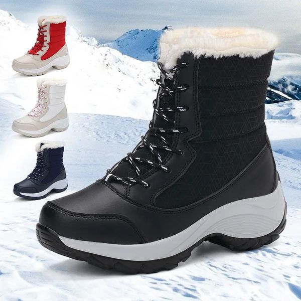 Ankel Boots for Women Winter Outdoor Warm Snow y Platform Waterproof Nonslip Shoes Woman Plus Size Casual 241111