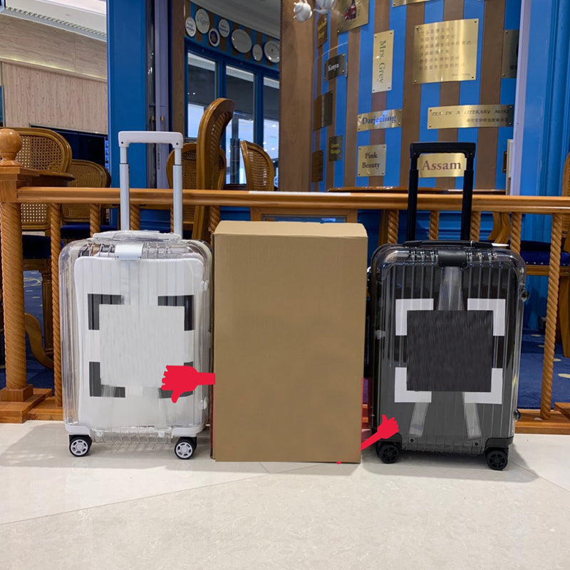 Designer Transparent suitcase Metal Trolley Luggage women Co branded 20 inch cabin size Travel Boarding Case men Luxury Luggage box