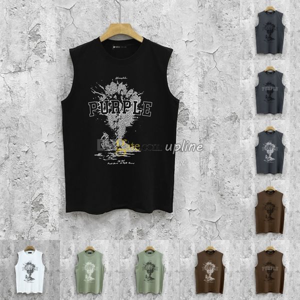 Men Oversize Sleeveless T Shirt Summer Outdoor Casual Tees Designer Graphic Pattern Tanks Tops Hip Hop Street Shirt