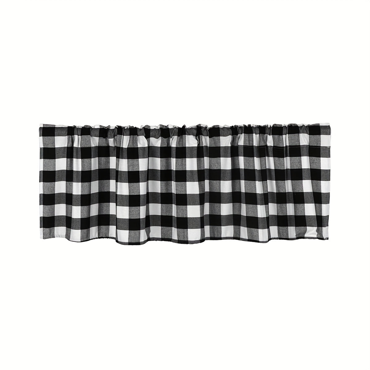 TEMU Kitchen Curtains, Heavy Buffalo Check Farmhouse Curtains For Window Cafe Drapes
