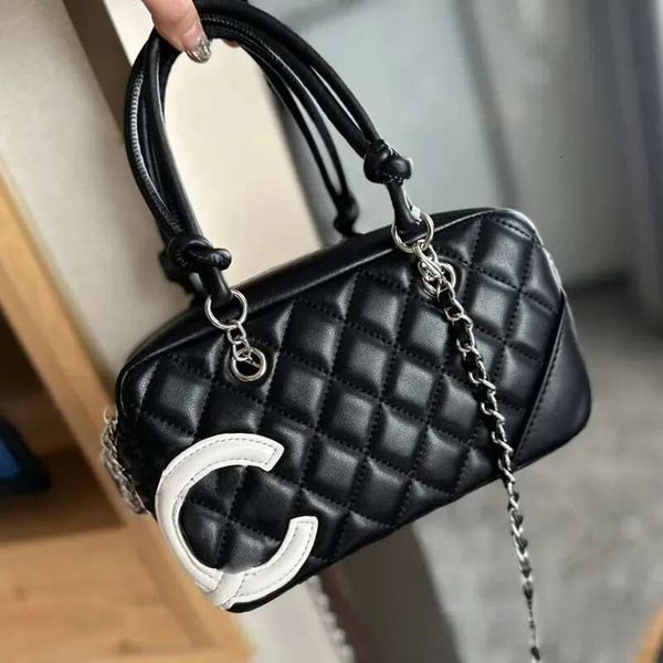 Women Patchwork Letter Zipper Shoulder 24CM Designer Bag Matelasse Chain Vintage Card Holder Cross Body Evening Clutch Underarm Coin Purse 4