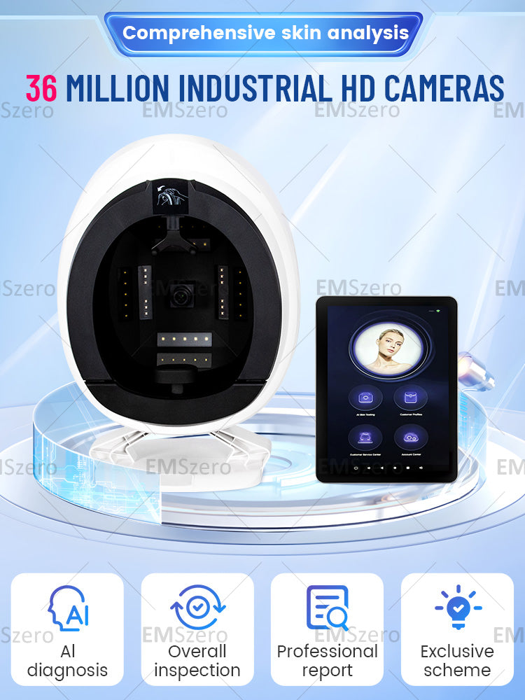 Beauty Skin Analyzer AI Intelligent Detector Multi functional Facial Scanner Skin Moisture Analyzer