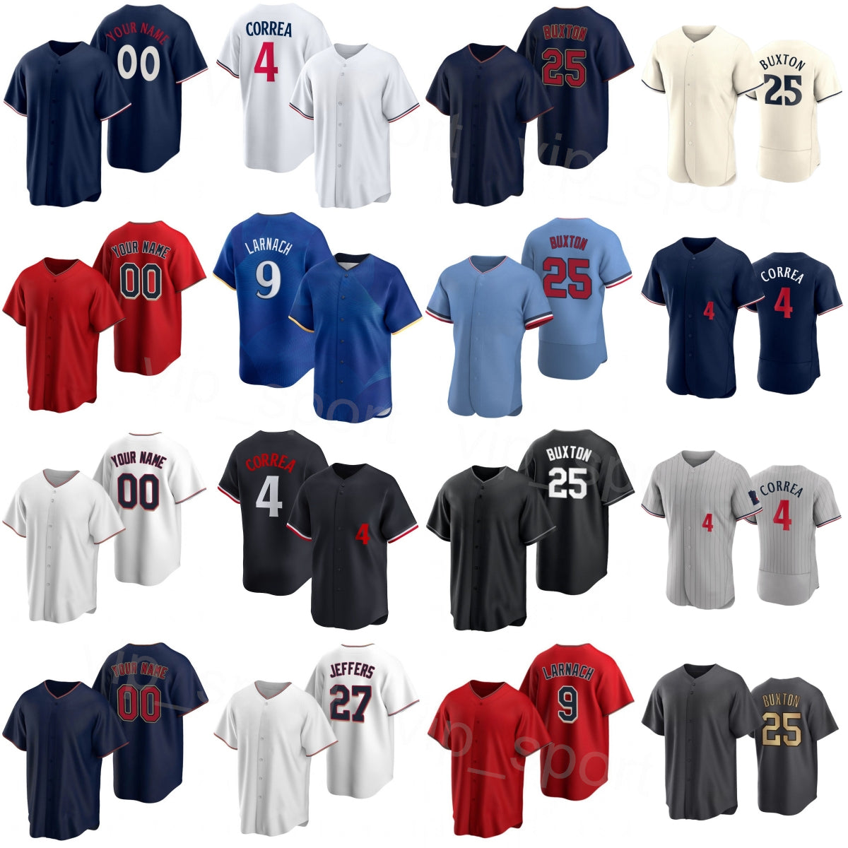 Baseball 9 Trevor Larnach Jerseys Men Youth Women 4 Carlos Correa 25 Byron Buxton 2 Brooks Lee 27 Ryan Jeffers Ty France Mickey Gasper 25 26 City Co