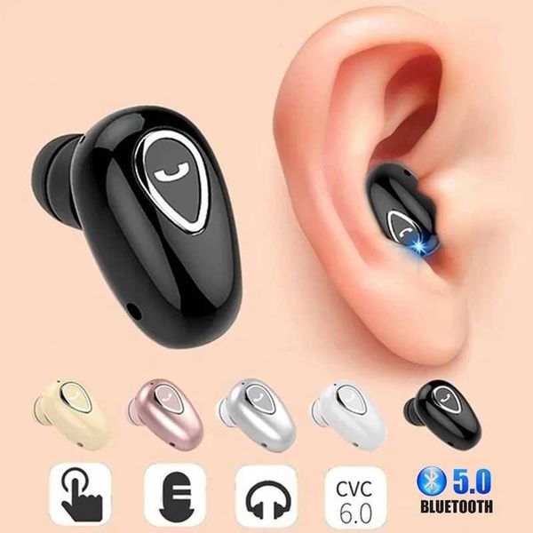 Cell Phone Earphones Mini Invisible Earphones Bluetooth 5.0 Wireless Headphones Hands Free Sports In-Ear Earbuds HiFi Music Gaming Headset w