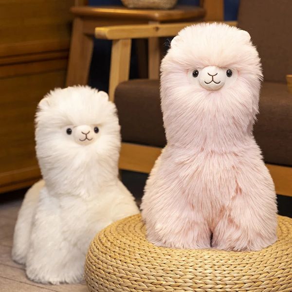 Kawaii Fluffy Alpaca Llama Plush Toys Cute Stuffed Animal Dolls Soft Kids Pillow Children Birthday Gift Baby Girls Room Decor 240202