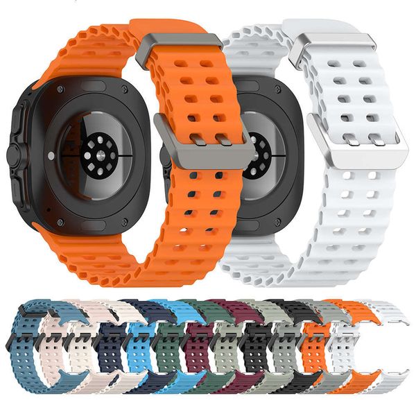 Sports Hollow Silicone Strap for Samsung Watch 7 Ultra 47mm watch accessories