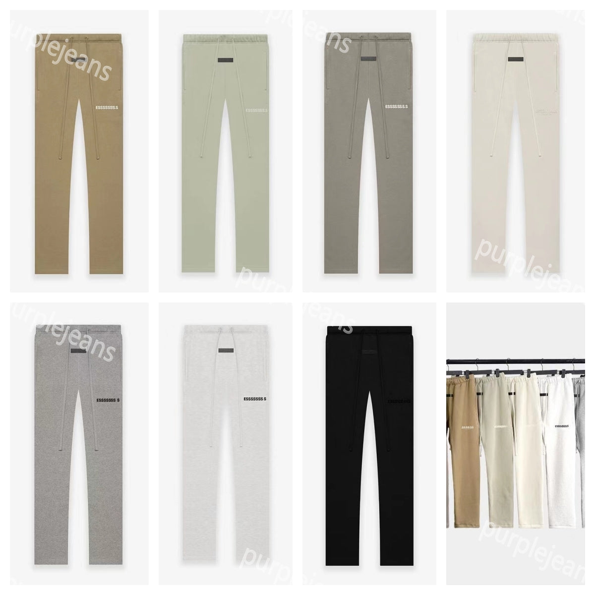 23ss Short Mens Designer Pants ess clothing Pantoufle Solid Color Black and White Sweatpants for Men Women Jogger essen hoodie set 2023