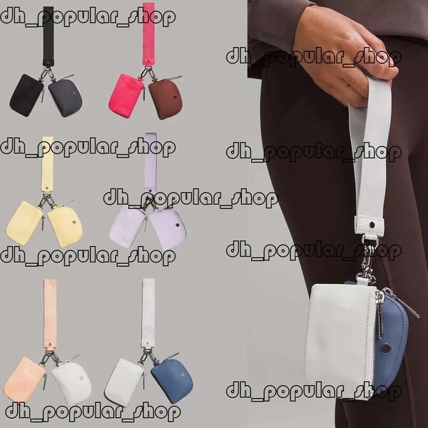 lululies lemenly Fashion Woman wallet Card Holders Designers Wallet Women Man Dual Pouch Wristlet Detachable Multi purpose Purses