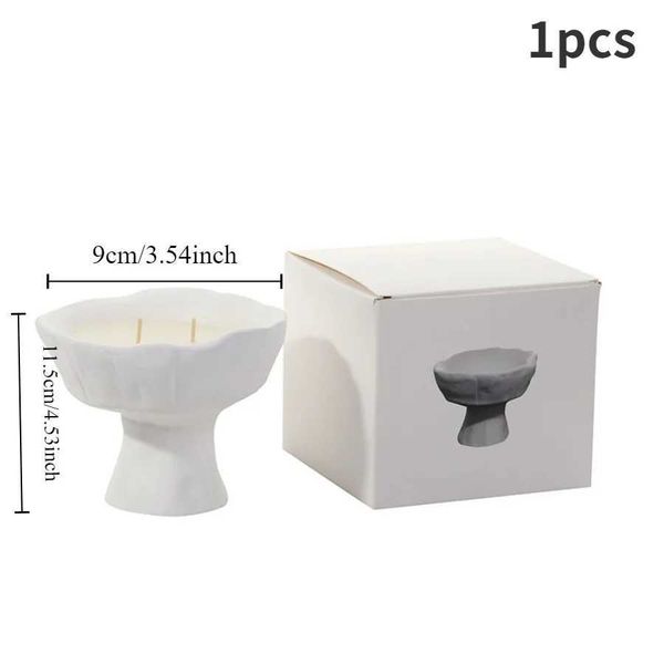 Candles 1pc Handmade Soy Wax Gypsum Aromatherapy Candle In Tall Glass Cup With A Free Aromatherapy Candle Perfect For Wedding Favors L240910