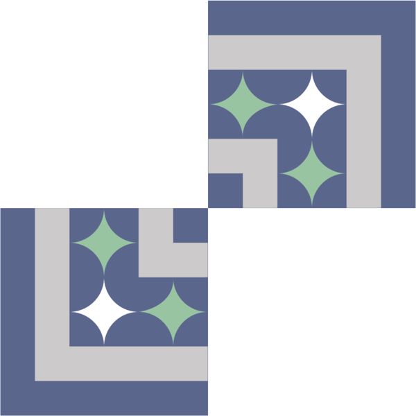 Exclusive Hand-Crafted Cement Building Materials With Distinctive Blue Patterning and Leafy Green Motifs