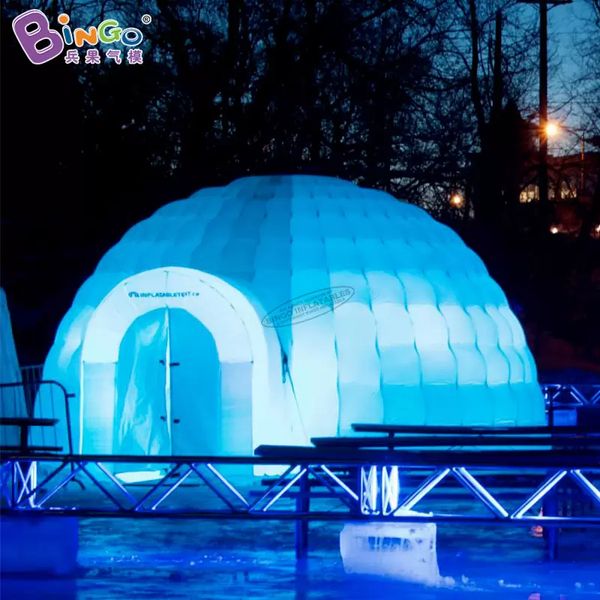 6x6x4.5mH trade show tent inflatable white dome tent add lights for outdoor party event decoration toys sports