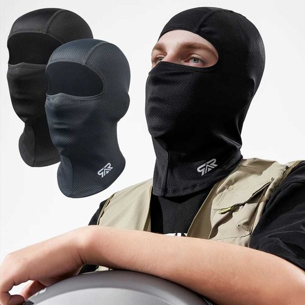 SHINEMEOTH 2 Pcs Punk Motorcycle Sports Balaclava For Men Women Ice Silk Comforts Summer Cycling Cap Full Face Mask Cover HikingXJ240828