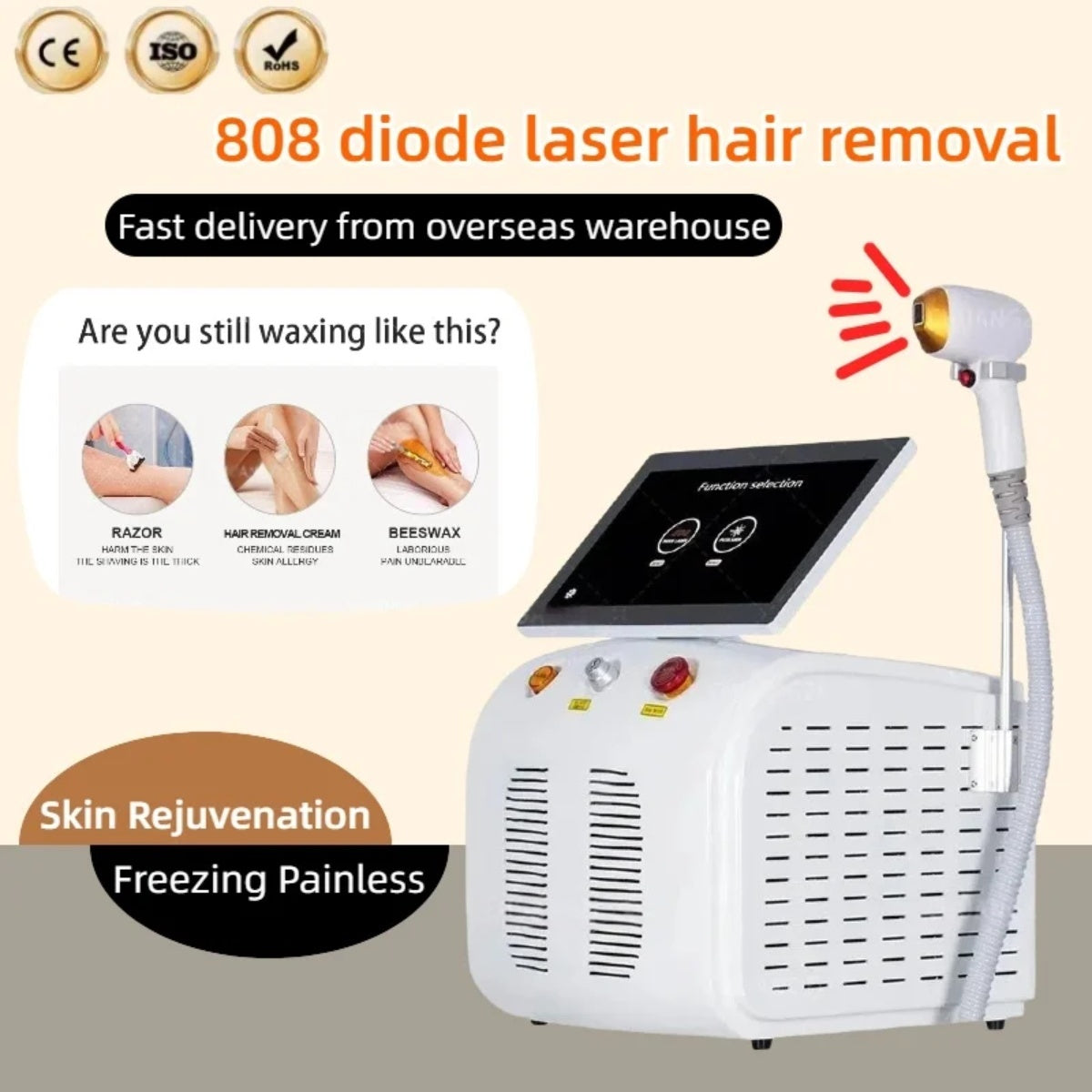 3500W 2in1 diode laser picosecond laser 3 wavelength 755nm 808nm 1064nm Suitable for home and beauty salon