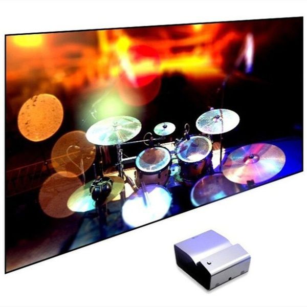2023 HOT ALR Ambient Light Rejecting CLR PET Black Crystal Frame Projection Screen 30&quot;- 120&quot; For Ultra Short Throw UST Projector