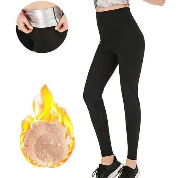 Womens Abdomen Control Hip-Lifting Sweat Pants Sauna Beam High Waist Body Fitness Breasted Nine Point Shorts Vest Y240921