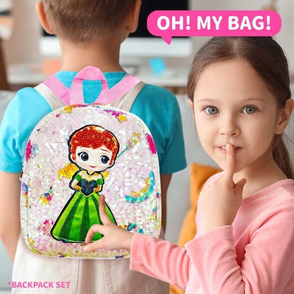 Fashion Bags Unicorn Backpacks Fit 18Inch 45Cm Doll Reborn Baby Doll Clothing Laptop Puppy Accessories Girls Toys Gift Y250116